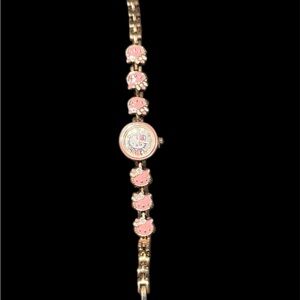 Hello Kitty 7.75" Watch. Rose Gold Tone with White or Pink HK nwot